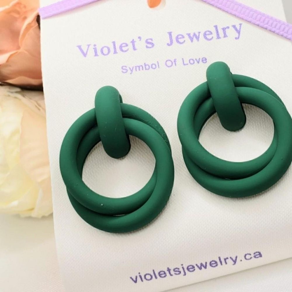 2/$20 Brand New Cute Green Funny Earrings